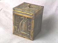 Early Brass Humidor or Tea Caddy