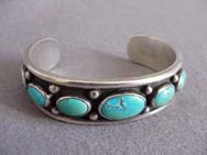 Navajo Silver Turquoise Bracelet