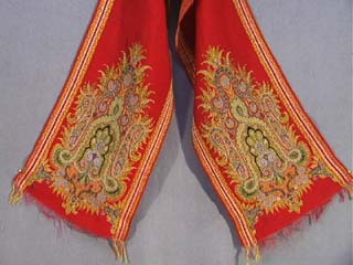 Early 20th Century Wool Paisley Scarf 