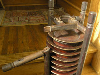 19th Century Chinese Wooden Wedding Bowl Rack