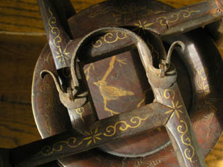 19th Century Chinese Wooden Wedding Bowl Rack