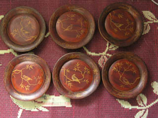 19th Century Chinese Wooden Wedding Bowls