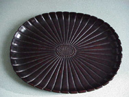 Meiji Period Japanese Hand-Carved Wood Tray