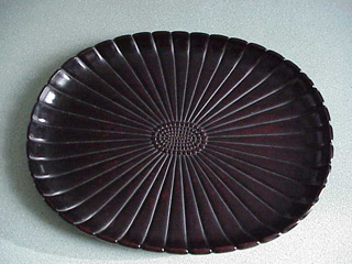 Meiji Period Japanese Hand-Carved Wood Tray 