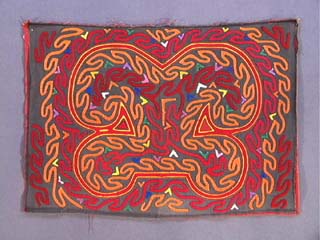 Vintage Mola Needlework Appliqué by San Blas Cuna Indians