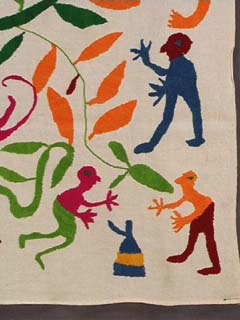 Mid-20th Century Huichol Indian Shaman Ritual Embroidered Cloth