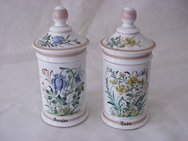 19th C. French porcelain apothecary jars