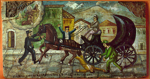 1882 Italian/Sicilian Folk Art Retablo