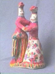 Vintage Russian Arkhangelsk Folk Art Clay Figure