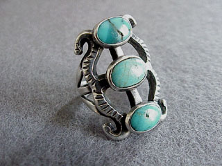 1940's Navajo Turquoise Silver Bracelet