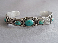 Pre-1940 Zuni Silver & Turquoise Bracelet