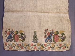 19th C. Ottoman Embroidered Turkish towel