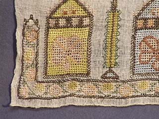 19th C. Embroidered Turkish towel