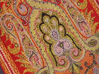 Early 20th Century Wool Paisley Scarf 