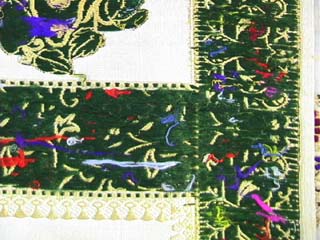 Indian Gold Silk Brocade Scarf 