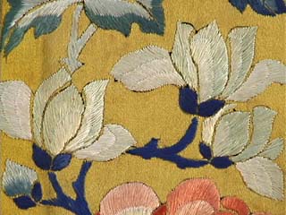 19th C. Chinese Silk Embroidered Robe Fragment