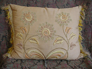 Arts and Crafts Embroidered Pillow